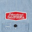 画像4:  (STANDARD CALIFORNIA/スタンダードカリフォルニア) SD Stadium Logo Patch Chambray Shirt　Indigo（メンズ）M/Lサイズ (4)