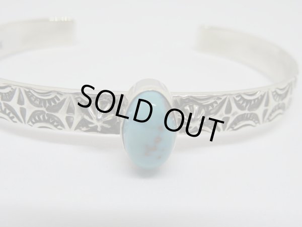 画像5: ■インディアンジュエリー■NAVAJO族（ナバホ族）■バングル Henry Mariano（NAVAJO-B-017) モレンシー ターコイズ■アリゾナ北部現地買付 (5)