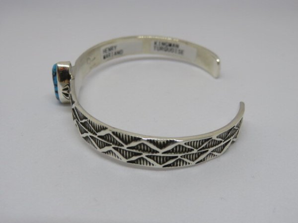 画像4: ■インディアンジュエリー■NAVAJO族（ナバホ族）■バングル Henry Mariano（NAVAJO-B-023) キングマンターコイズ ■アリゾナ北部現地買付 (4)