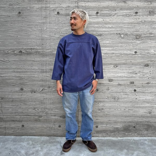 画像2: (STANDARD CALIFORNIA/スタンダードカリフォルニア) SD Heavyweight Football T Vintage Wash■Navy■（メンズ）M/Lサイズ (2)