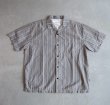 画像7: TURN ME ON（ターンミーオン) ストライプオープンカラーシャツ(BLACK) (MENS)M/Lサイズ (7)