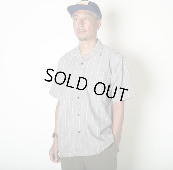 画像3: TURN ME ON（ターンミーオン) ストライプオープンカラーシャツ(BLACK) (MENS)M/Lサイズ (3)