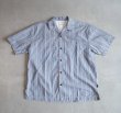 画像7: TURN ME ON（ターンミーオン) ストライプオープンカラーシャツ(BLUE) (MENS)M/Lサイズ (7)