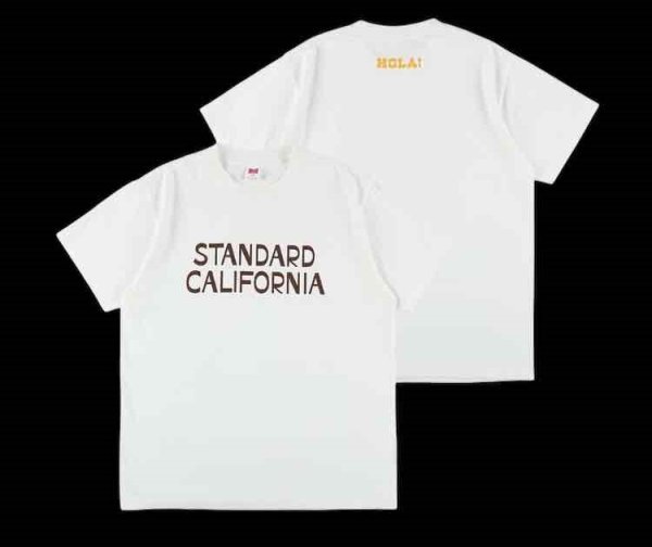 画像1:  (STANDARD CALIFORNIA/スタンダードカリフォルニア) Jeff for SD US Cotton Logo T　ホワイト（メンズ）M/L/XLサイズ (1)