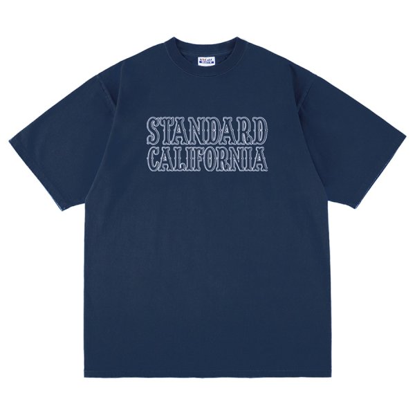 画像1:  (STANDARD CALIFORNIA/スタンダードカリフォルニア) SD Heavyweight Basic Logo T■Navy■（メンズ）S/M/L/XLサイズ (1)