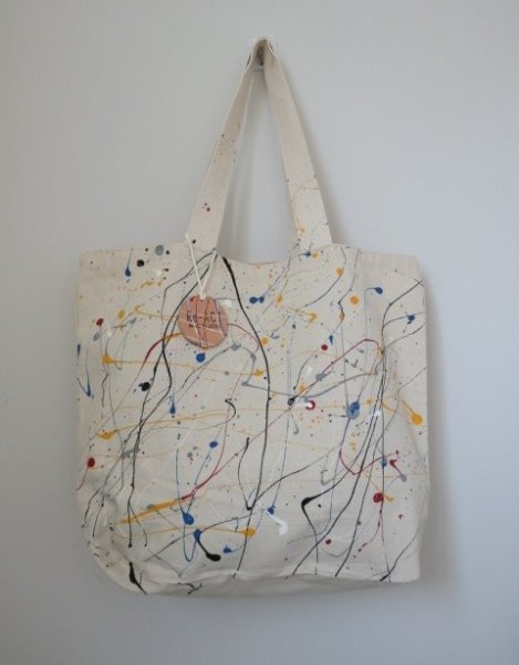 画像1: RE.ACT リアクト　Re-ACT / Re-ACT Splatter Paint Tote Fashion Bag - Multi (1)