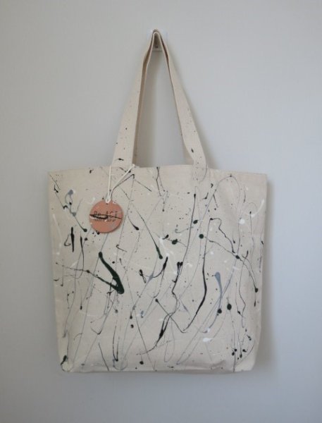 画像1: RE.ACT リアクト　Re-ACT / Re-ACT Splatter Paint Tote Fashion Bag -Dark (1)