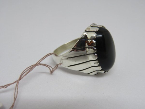 画像3: ■インディアンジュエリー■NAVAJO族（ナバホ族）Ray Jack ■指輪 リング（NAVAJO-R-033)■オニキス■21号■ハンドメイド■アリゾナ北部現地買付■送料無料 (3)