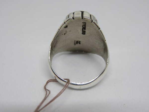 画像4: ■インディアンジュエリー■NAVAJO族（ナバホ族）Ray Jack ■指輪 リング（NAVAJO-R-033)■オニキス■21号■ハンドメイド■アリゾナ北部現地買付■送料無料 (4)