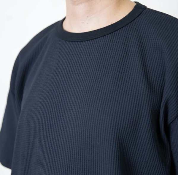 画像3: TURN ME ON（ターンミーオン) ワッフルサーマルTEE(BLACK)  (MENS)M/L/XLサイズ (3)