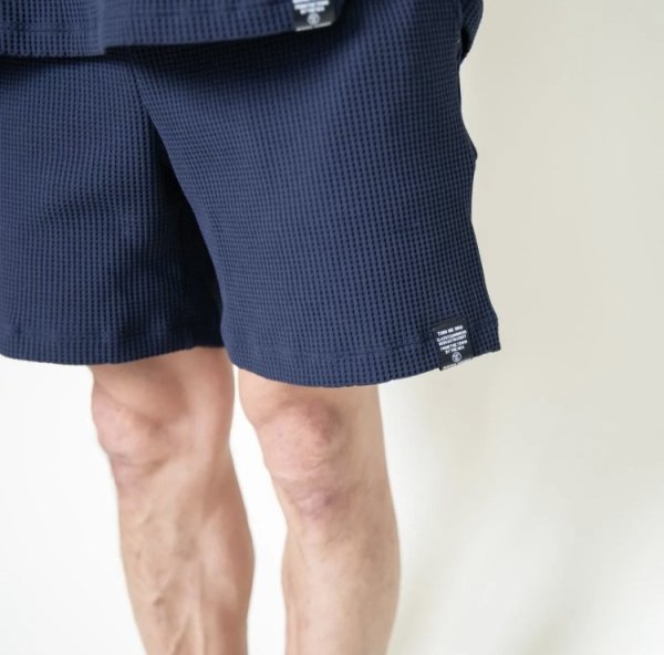 画像3: TURN ME ON（ターンミーオン) ワッフルサーマルイージーショーツ（NAVY）(MENS) M/L/XLサイズ (3)