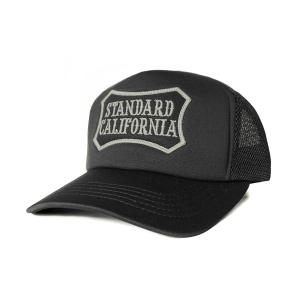 画像1:  (STANDARD CALIFORNIA/スタンダードカリフォルニア) SD Basic Logo Patch Mesh Cap　ブラック (1)