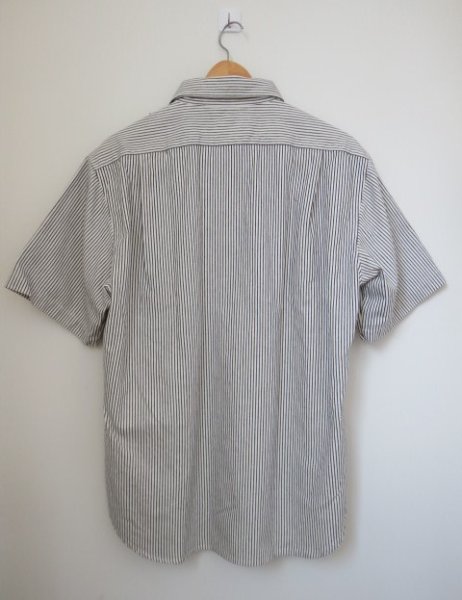 画像2: (BIG MIKE/ビッグマイク) ヒッコリー ストライプ 長袖ワークシャツ / WH×NY（メンズ）M/Lサイズ (2)