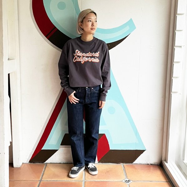 画像5: (STANDARD CALIFORNIA/スタンダードカリフォルニア) SD Heavyweight Modern Twist Signs Logo Long Sleeve T■ Charcoal■（メンズ）S/M/L/XLサイズ (5)