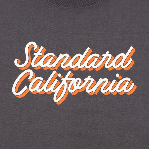 画像4: (STANDARD CALIFORNIA/スタンダードカリフォルニア) SD Heavyweight Modern Twist Signs Logo Long Sleeve T■ Charcoal■（メンズ）S/M/L/XLサイズ (4)