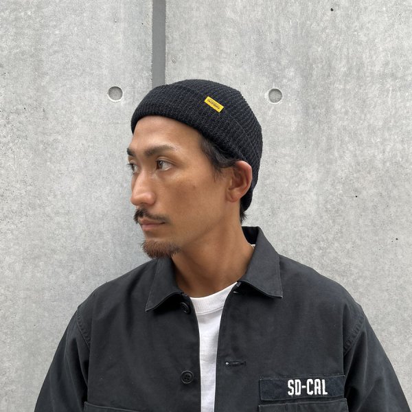 画像4:  (STANDARD CALIFORNIA/スタンダードカリフォルニア) SD Cotton Watch Cap ブラック (4)
