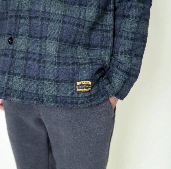 画像4:  (TURN ME ON / ターンミーオン) チェックネル×キルティングJKT(BLUE) (MENS)M/Lサイズ (4)