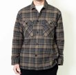 画像1:  (TURN ME ON / ターンミーオン) チェックネル×キルティングJKT(BROWN) (MENS)M/Lサイズ (1)
