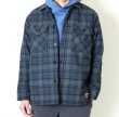 画像1:  (TURN ME ON / ターンミーオン) チェックネル×キルティングJKT(BLUE) (MENS)M/Lサイズ (1)