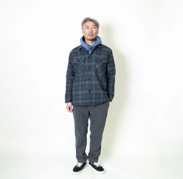 画像5:  (TURN ME ON / ターンミーオン) チェックネル×キルティングJKT(BLUE) (MENS)M/Lサイズ (5)