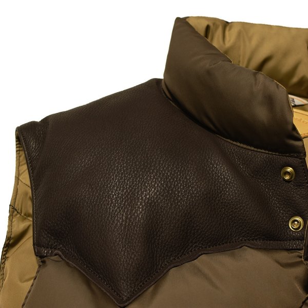 画像4: （STANDARD CALIFORNIA/スタンダードカリフォルニア）Rocky Mountain Featherbed / SD Down Vest　(Brown)（メンズ）40/42/44サイズ (4)
