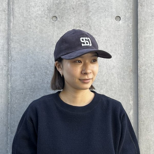 画像2:  (STANDARD CALIFORNIA/スタンダードカリフォルニア) SD Corduroy Logo Baseball Cap　チャコール (2)