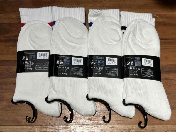 画像2: (DOGTOWN/ドッグタウン) ロゴラインクルーソックス  (2)