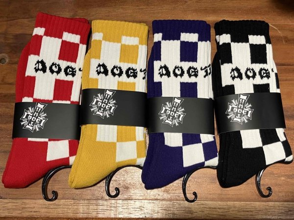 画像1: (DOGTOWN/ドッグタウン) チェッククルーソックス  (1)