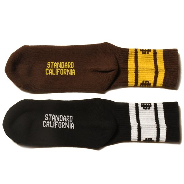 画像3: (STANDARD CALIFORNIA/スタンダードカリフォルニア) SD Sports Socks-2P Type-2 (Black、Brown ) (3)